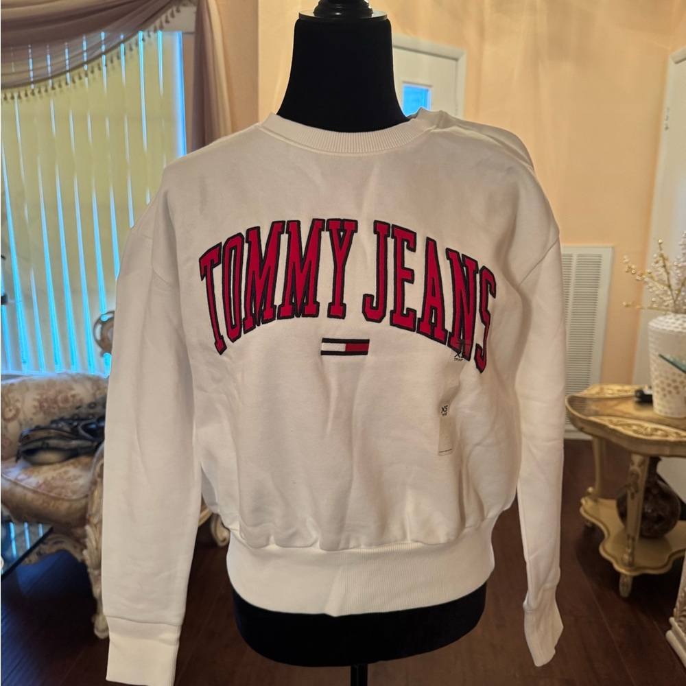 Tommy Hilfiger White Crewneck Sweatshirt